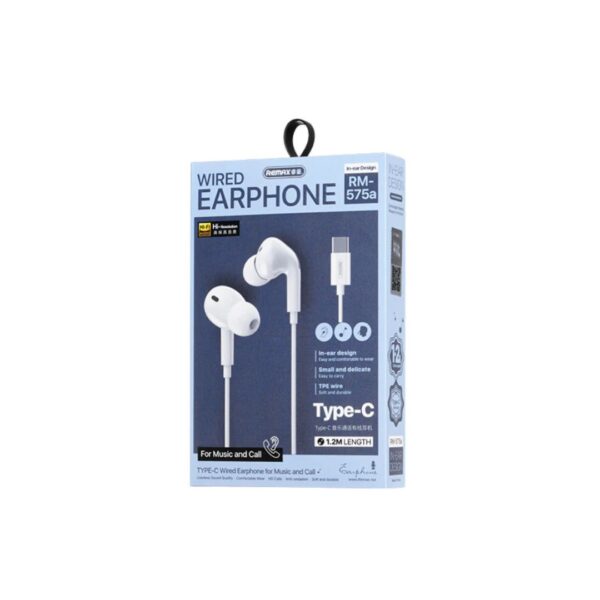 Remax Wired Earphones Type-C with Microphone RM-575a